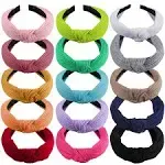 SIQUK Top Knot Headband Turban Headbands for Women and Girls