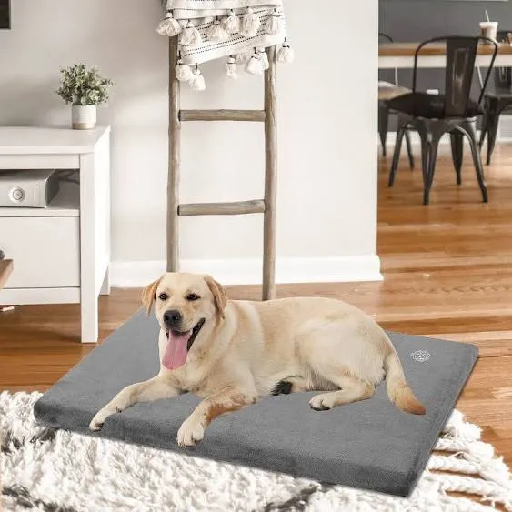 EMPSIGN Stylish Dog Bed Mat Crate Pad 41.0&#034;L x 28.0&#034;W x 3.0&#034;Th, Grey 