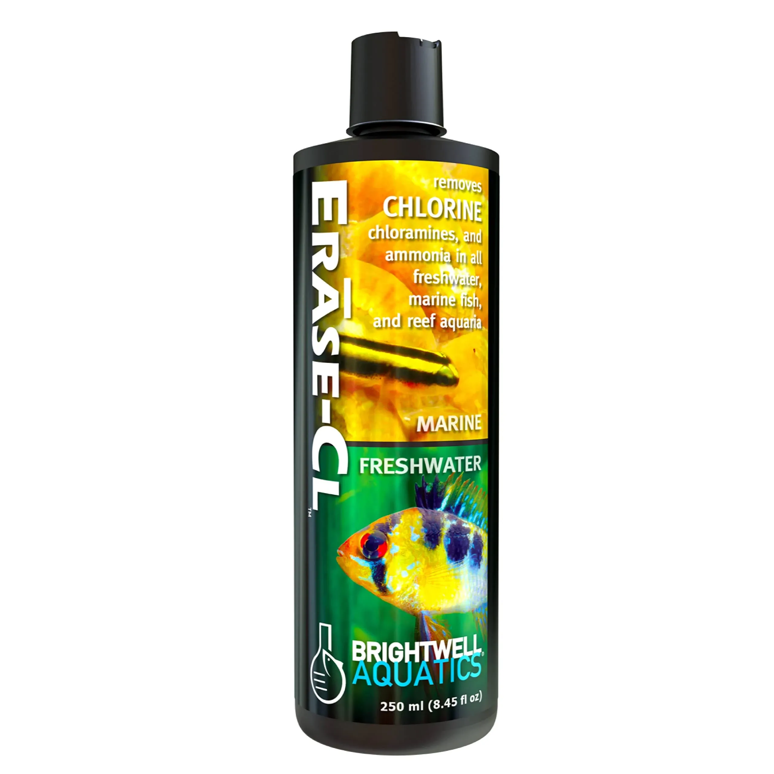 Brightwell Aquatics Erase-CL 250mL Water Conditioner Remove Chlorine & Ammonia Reef Safe