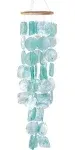 Solange & Frances Wind Chimes for Outside for Mom, Ideal Gifts for Women who Have Everything, Turquoise Capiz Shell Windchimes, Gardening Gifts for Grandma