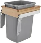 Rev-a-shelf 4wctm-1516dm-1 35-Quart Top Mount Pullout Waste Container, Silver, Size: 35 qt, Gray