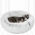 Friends Forever Coco Faux Fur Self Warming Indoor Round Donut Cuddler - Medium - Ivory