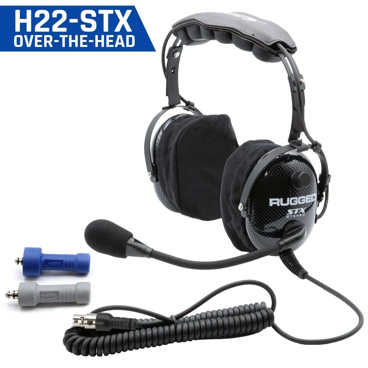 Ultimate Headset for Stereo and Offroad Intercoms - Over The Head or Behind The Head Over The Head H22-STX