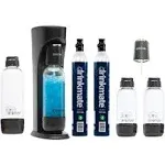 OmniFizz Party Pack Bundle, Sparkling Water and Soda Maker, Carbonates Any Drink Matte Black