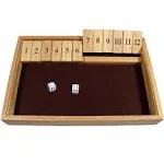 Deluxe Wood 12 Numbers Shut The Box Game