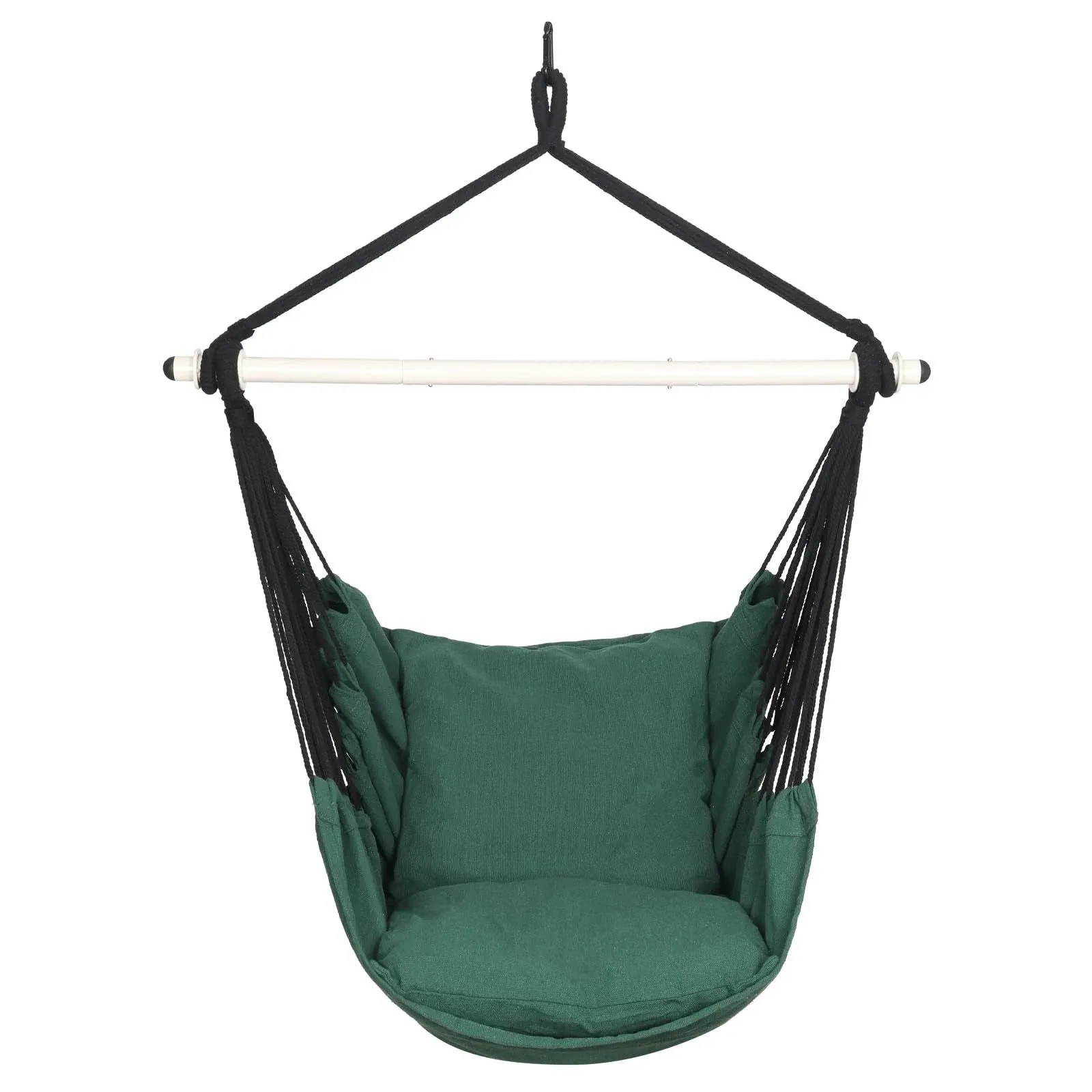 Hanging Hammock Chair with Cushions - Blue & Green