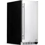 NewAir 15" Built-in 90-Can Outdoor Beverage Fridge, Stainless Steel