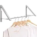 Laundry Room Wall Mounted Drying Rack Clothes Hanger Folding Wall Coat Racks Aluminum Home Storage Organiser Space Savers Black