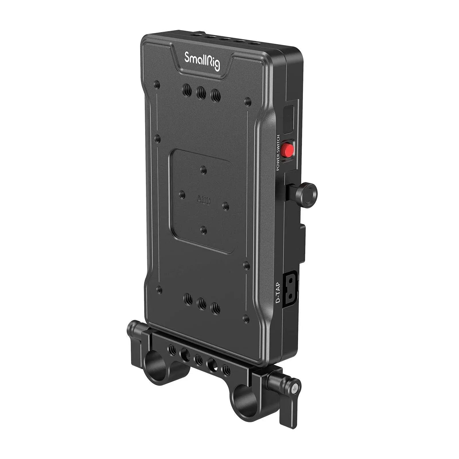 SMALLRIG V-Mount Battery Plate Comes with USB-C Input/Output and USB-A Output, Advanced V Mount Battery Plate with D-Tap (14.8V) and DC (8V / 12V) Power Ports, with Dual 15mm Rod Clamp - 3203B