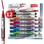 Bic Intensity Pocket-Style Advanced Dry Erase Marker, Medium Bullet Tip, Assorted, Dozen