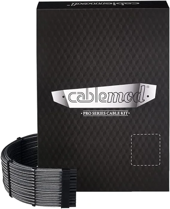 CableMod RT-Series Pro ModMesh Sleeved 12VHPWR Dual Cable Kit for ASUS/Seasonic/Phanteks (Black)