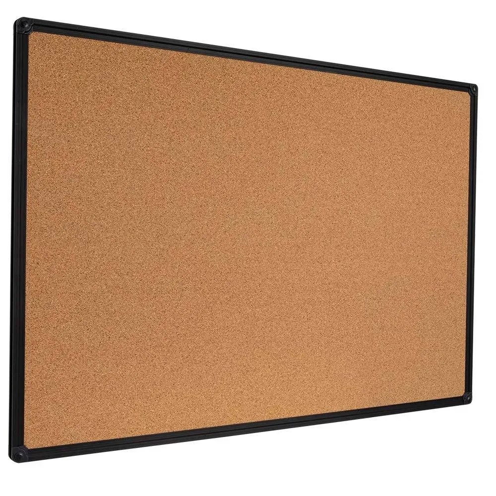 Black Cork Board Bulletin Board for Wall, 24&#039;&#039;x36&#039;&#039;, Black Frame, Wall Mounted