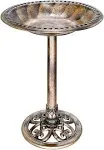 Specstar 28 inch Height Polyresin Lightweight Antique Outdoor Garden Bird Bath Gray