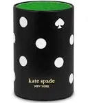 kate spade new york Pen and Pencil Holder for Desk, Decorative Pencil Cup, Leatherette Desk Supplies Organizer, Picture Dot