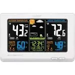 La Crosse Technology Wireless Atomic Digital Color Forecast Station with Alerts, White