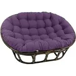 International Caravan Rattan Double Papasan Chair with Twill Cushion