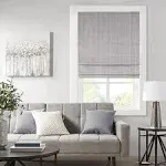 ZUN Basketweave Room Darkening Cordless Roman Shade B03598226