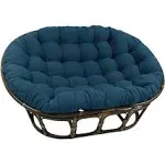 International Caravan Rattan Double Papasan Chair with Twill Cushion