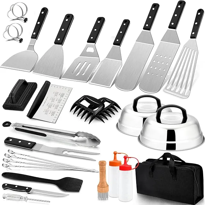 30pcs Griddle Accessories Kit Flattop Grill Spatulas Set With Melting Dome For O