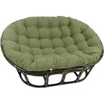 International Caravan Rattan Double Papasan Chair with Twill Cushion