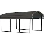 Arrow Steel Carport 10 x 29 x 7 ft. Galvanized Charcoal