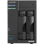 Asustor Lockerstor 2 Gen 2 AS6702T | 2 Bay NAS - Network Storage Enclosure, Quad Core 2.0GHz CPU, 4 M.2 PCIe 3.0 SSD Slot, 2 2.5GbE Port, 4GB RAM DDR4