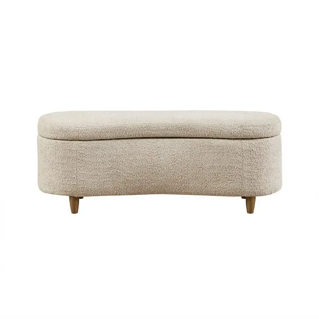 INK+IVY - Bailey Boucle Flip Top Storage Bench - Taupe