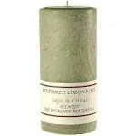 1 Pc Textured Sage and Citrus Pillar Candles 3