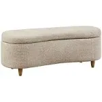 INK+IVY - Bailey Boucle Flip Top Storage Bench - Taupe