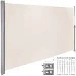 VEVOR 118 in. x 71 in. Retractable Side Awning Waterproof Patio Screen Room Divider Beige for Privacy - 118X 71 in