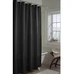 Maytex Fabric Shower Curtain Liner (Black)