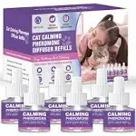 Cat Pheromones Calming Diffuser Refill 6 Pack Multicat 6 PACKs, Purple 