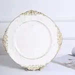 MAONAME Charger Plates Gold Round Antique Plate Chargers for Dinner Plates