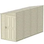 Duramax SideMate 4'x10' Vinyl Resin Outdoor Storage Shed with Foundation Kit