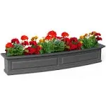 Mayne Window Box 48&#034; x 11&#034; Polyethylene Self-Watering Rectangular Graphite Grey