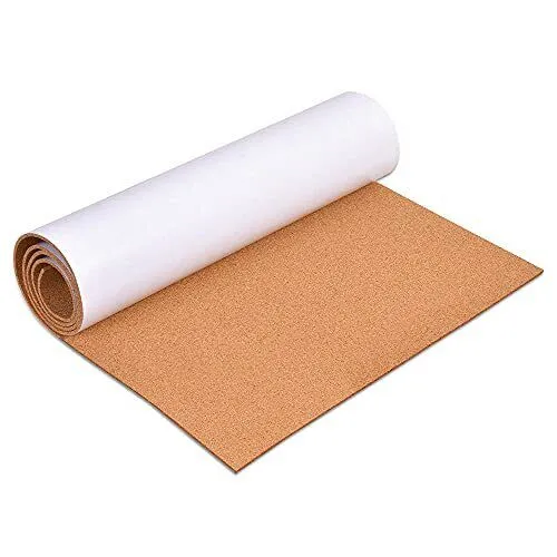 15.7x19.7Inch Self-Adhesive Cork Board Roll 1/8 Inch Thick for Walls Home Office