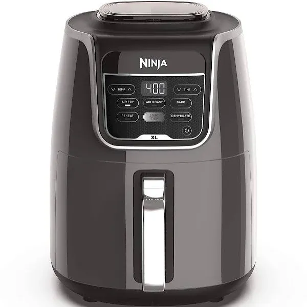 Ninja AF150AMZ Air Fryer XL, 5.5 Qt. Capacity that can Air Fry, Air Roast, Bake, Reheat & Dehydrate, with Dishwasher Safe, Nonstick Basket & Crisper Plate and a Chef-Inspired Recipe Guide, Grey