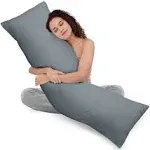 Utopia Bedding Full Body Pillow for Adults (Grey, 20 x 54 inch), Long Pillow for Sleeping, Large Pillow Insert for Side Sleepers