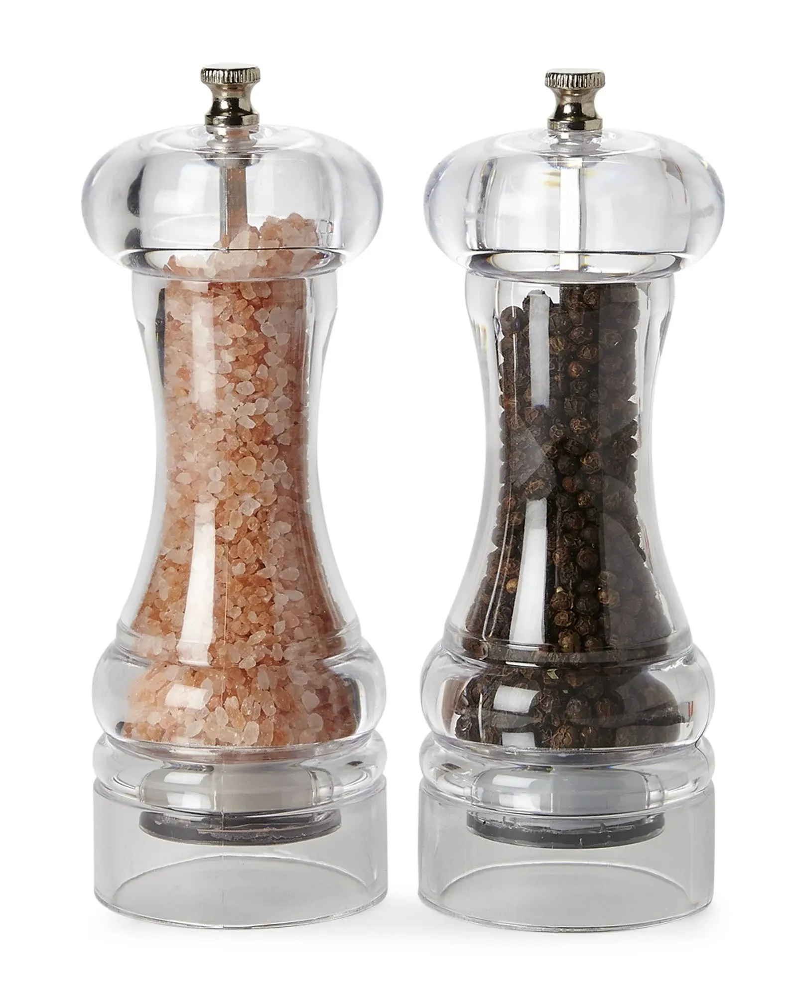 Olde Thompson Mercury Peppermill and Himalayan Salt Mill Set, Clear