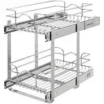 Rev-A-Shelf 5WB2-1218CR-1 12 in x 18 in Two-Tier Pull-Out Baskets - Chrome