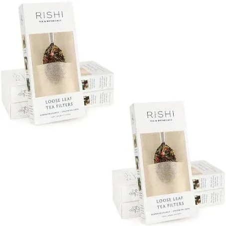 Rishi Tea Loose Leaf Tea Filters | Biodegradable BPA Free, Chlorine-Free | 100 Large Filters, 600 count (Pack of 6) (TB107)