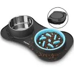 Anipaw Dog Bowl 3 in 1 Stainless Steel Dog Food and Water Bowl