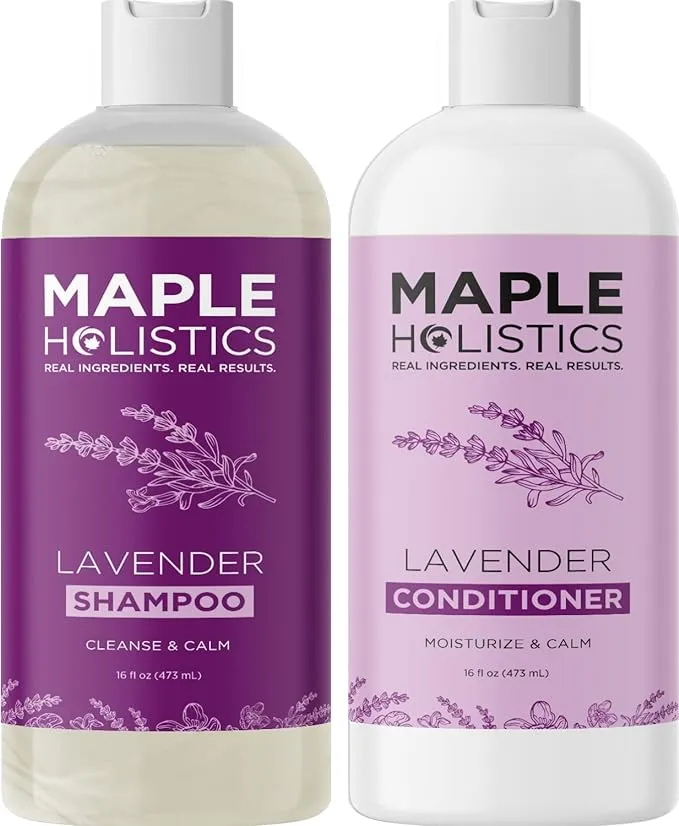 Maple Holistics Aromatherapy Lavender Shampoo and Conditioner Set