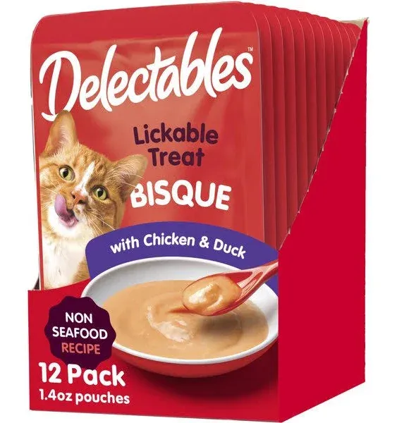 Hartz Delectables Tuna & Shrimp Lickable Cat Treat, 1.4-oz, 12 ct