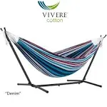 Double Cotton Hammock with Stand Combo (9ft/280cm) Denim