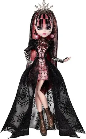 Monster High Draculaura Doll, Special Howliday Edition, Pink and Black Gown, High Fashion, Holiday Collection, Gifts for Girls and Boys