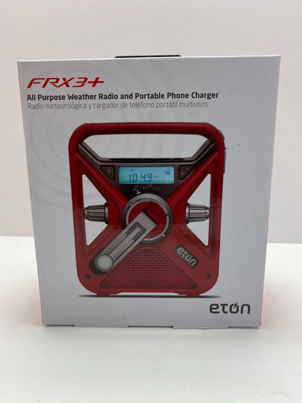 Eton Red Cross Emergency Weather Radio Solar Battery Hand Crank FRX3+ hurricane