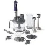 Dash Chef Series Deluxe Immersion Hand Blender, 5 Speed Stick Blender, Stainless Steel Blades, Dough Hooks, Food Processor, Grate, Mash, Slice, Whisk