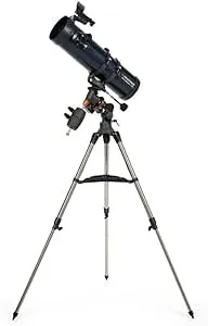 Celestron - AstroMaster 130EQ-MD Newtonian Telescope - Reflector Telescope for Beginners - Fully-Coated Glass Optics - Adjustable-Height Tripod - Bonus Astronomy Software Package