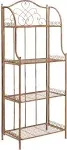 SAFAVIEH Outdoor Collection Amaris 4-Tier Bakers Rack | Rusty Orange |